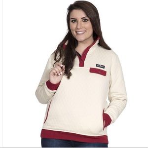 Simply Southern Cream Quilted Pullover